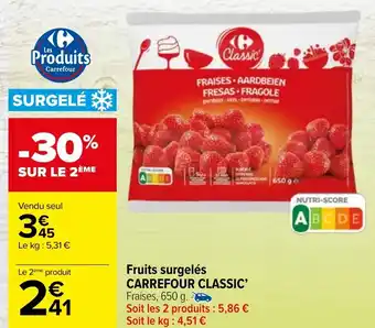 Carrefour Market Fruits surgelés CARREFOUR CLASSIC' offre