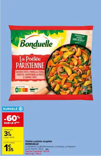 Carrefour Market Poêlée cuisinée surgelée BONDUELLE offre