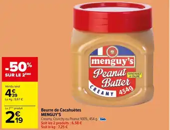 Carrefour Market Beurre de Cacahuètes MENGUY'S offre