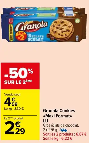 Carrefour Market Granola Cookies <<Maxi Format>> LU offre