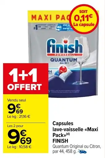 Carrefour Market Capsules lave-vaisselle <<Maxi Pack» (d) FINISH offre