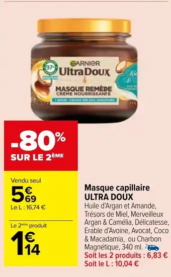 Carrefour Market Masque capillaire ULTRA DOUX offre