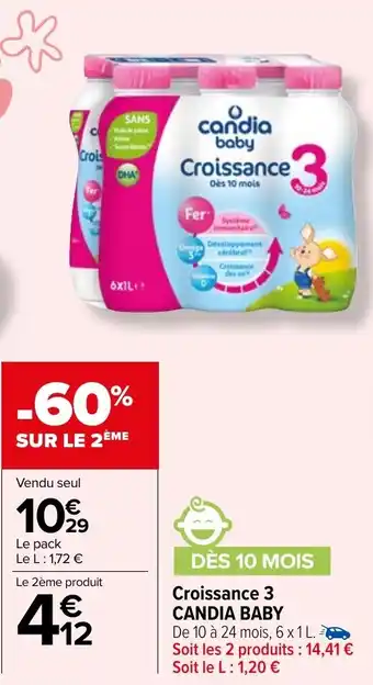 Carrefour Market Croissance 3 CANDIA BABY offre