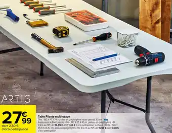 Carrefour Market Table Pliante multi-usage offre