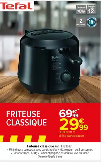 Carrefour Market Friteuse classique Réf. : FF230831 offre