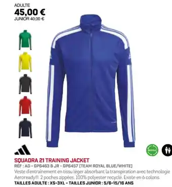 SQUADRA 21 TRAINING JACKET