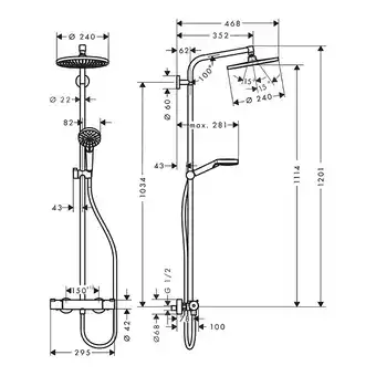 Brico Cash Colonne de douche thermostatique hansgrohe crometta s 240 + nettoyant briochin offre