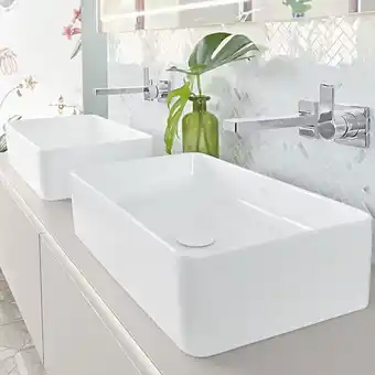 Brico Cash Vasque a poser rectangle villeroy et boch collaro blanc offre
