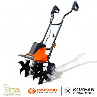Bricomarché Motobineuse électrique daewoo 1500 w - 6 fraises, largeur de travail 40 cm datl1500-205e offre