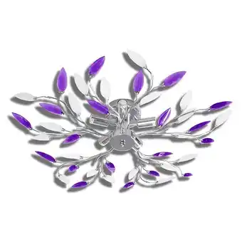 Bricomarché Plafonnier avec bras en acrylique violet et blanc 5ampoules e14 - multicolore offre