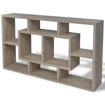 Étagère murale avec 8 compartiments couleur en chêne - brun