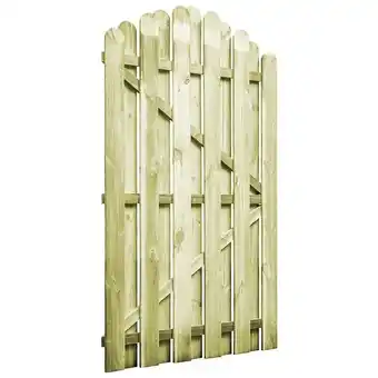 Portail de jardin bois pin imprégné 100x150cm design d'arche - clôtures et barrières - portillons - vert - vert