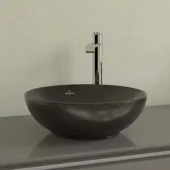 Bricorama Vasque 38 x 38 ronde à poser villeroy et boch loop & friends non meulé ebony avec trop plein offre