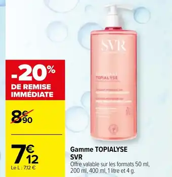 Carrefour maPara parapharmacie Gamme TOPIALYSE SVR offre