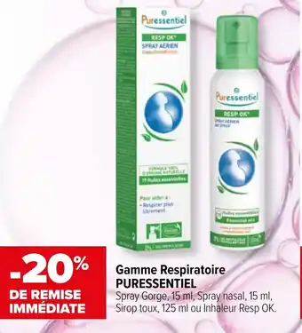 Carrefour maPara parapharmacie Gamme Respiratoire PURESSENTIEL offre
