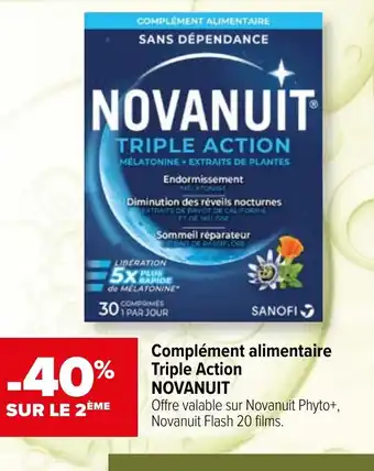Complément alimentaire Triple Action NOVANUIT