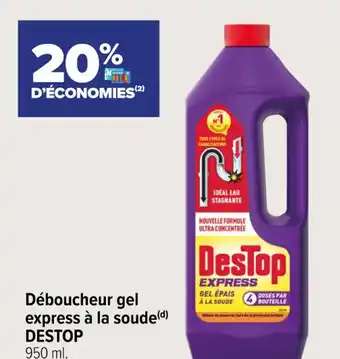 Déboucheur gel express à la soude(d) DESTOP