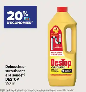 Déboucheur surpuissant à la soude(d) DESTOP 950 ml.