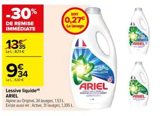 Carrefour Contact Lessive liquide(d) ARIEL offre