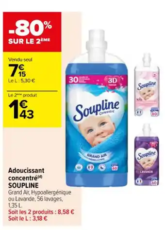 Carrefour Contact Adoucissant concentré(d) SOUPLINE offre