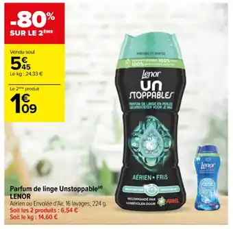Carrefour Contact Parfum de linge Unstoppable() LENOR offre