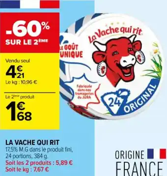Carrefour Contact LA VACHE QUI RIT offre