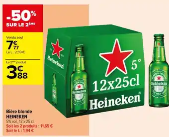 Carrefour Contact Bière blonde HEINEKEN offre