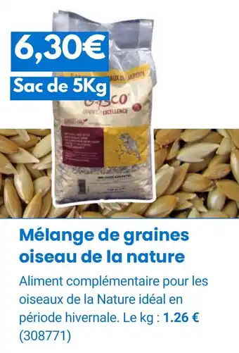 Rural Master Mélange de graines oiseau de la nature offre
