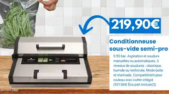 Rural Master Conditionneuse sous-vide semi-pro offre