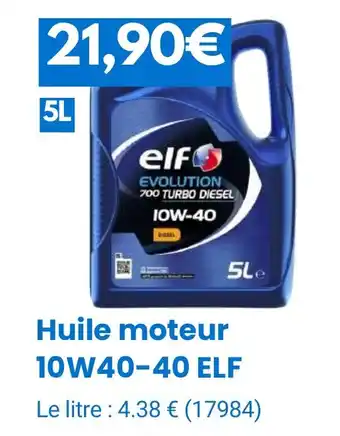 Rural Master Huile moteur 10W40-40 ELF offre