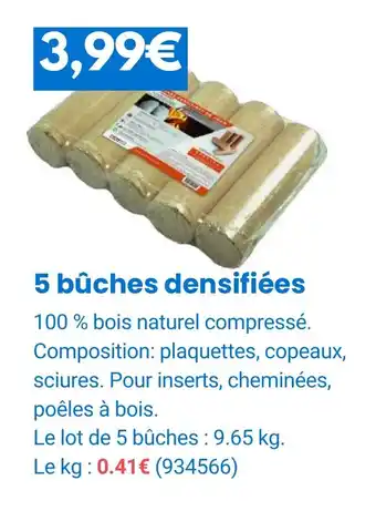 Rural Master 5 bûches densifiées offre