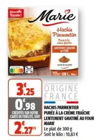 Coccimarket Hachis Parmentier Purée à La Crème Fraîche offre