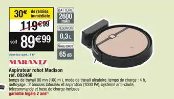 Cora x Carrefour Aspirateur robot Madison offre