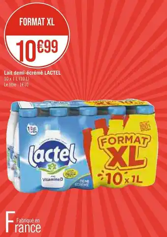 Géant Casino Lait demi-écrémé LACTEL offre