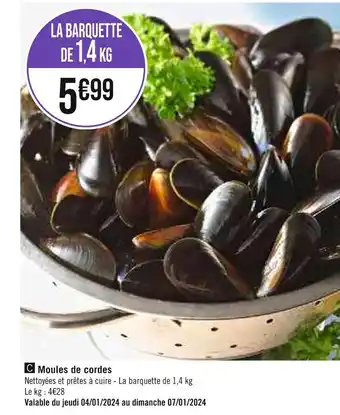 Géant Casino Moules de cordes offre