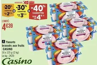 Casino yaourts brassés aux fruits