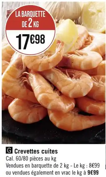 Casino Supermarchés Crevettes cuites offre