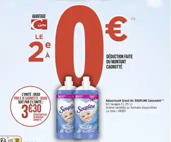 Casino Supermarchés Soupline adoucissant grand air concentré offre