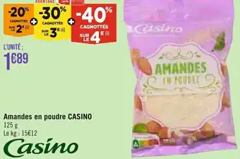 Géant Casino Amandes en poudre CASINO offre