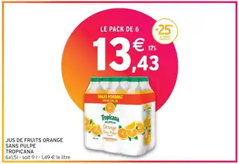 Tropicana jus de fruits orange sans pulpe
