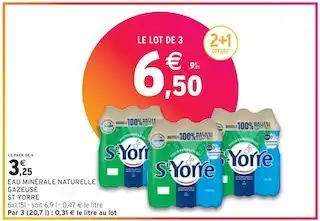 Intermarché St yorre eau minérale naturelle gazeuse offre