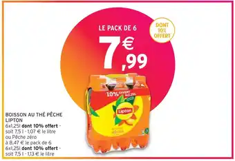 Intermarché Lipton boisson au thé pêche offre