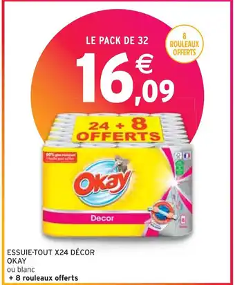 Intermarché Okay essuie-tout x24 décor offre