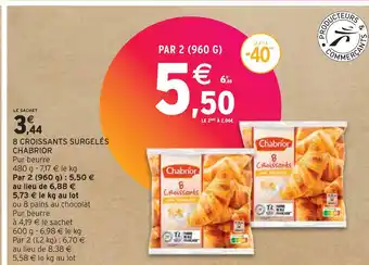 Intermarché Chabrior 8 croissants surgelés offre
