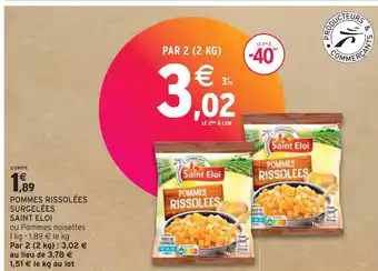 Intermarché Saint eloi pommes rissolées surgelées offre