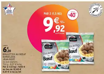 Intermarché Jean rozé boulettes au bœuf surgelées offre