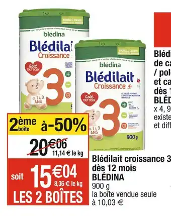 Blédina blédilait croissance 3 dès 12 mois