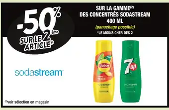 Sodastream -50% sur le 2ème article sur la gamme des concentrés sodastream 400 ml