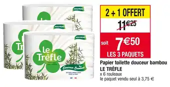 Cora x Carrefour Le trèfle papier toilette douceur bambou offre