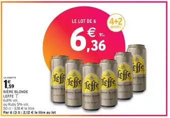 Intermarché Leffe bière blonde offre